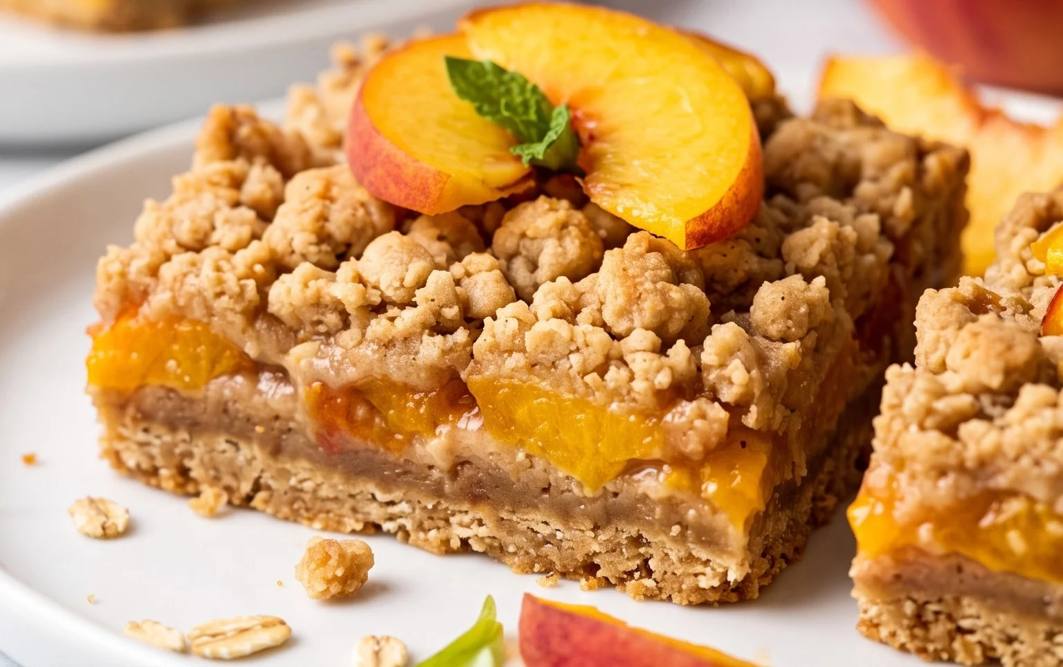 Peach Crumble Bars