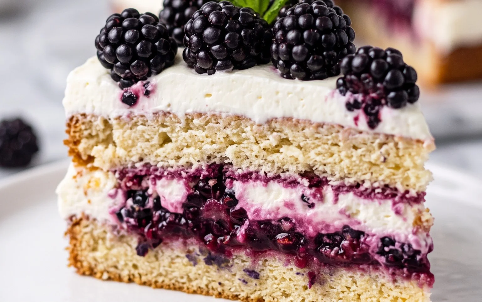 Brombeer-Torte - mit Joghurt-Creme und Fruchtfüllung